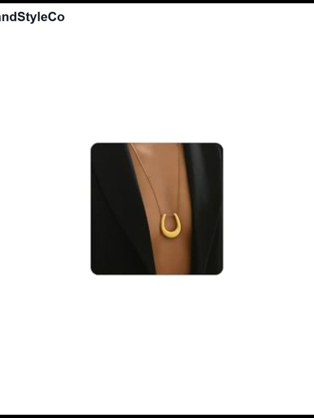 18K Gold Plated Horseshoe Sun Pendant Necklace Trendy
